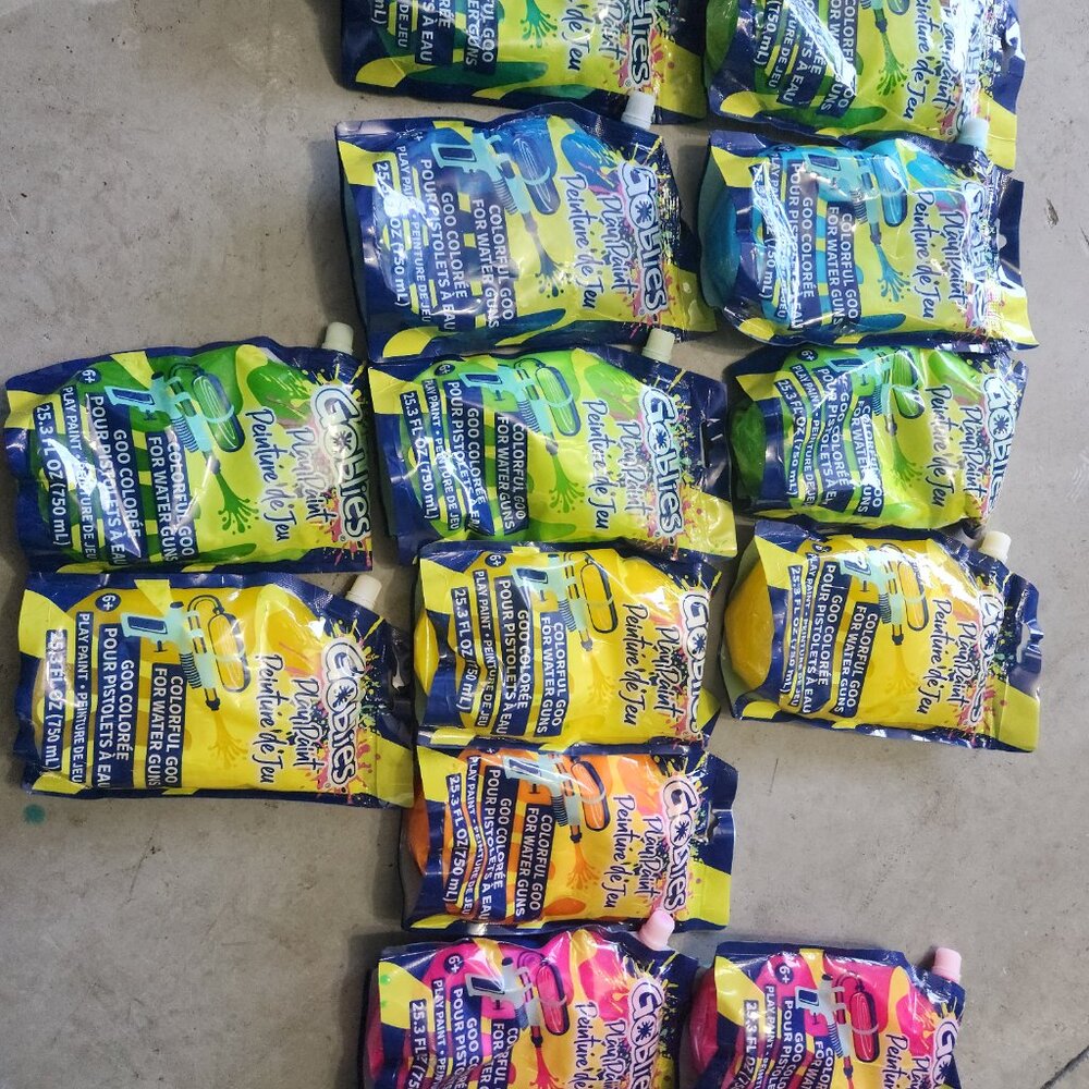 Paint ball and water gun paint